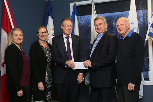 Sarah Sullivan, Heather Ney, CVRD Board Chair Bruce Jolliffe, Brian McMahon and Richard Clarke Sarah Sullivan, Heather Ney, CVRD Board Chair Bruce Jolliffe, Brian McMahon and Richard Clarke