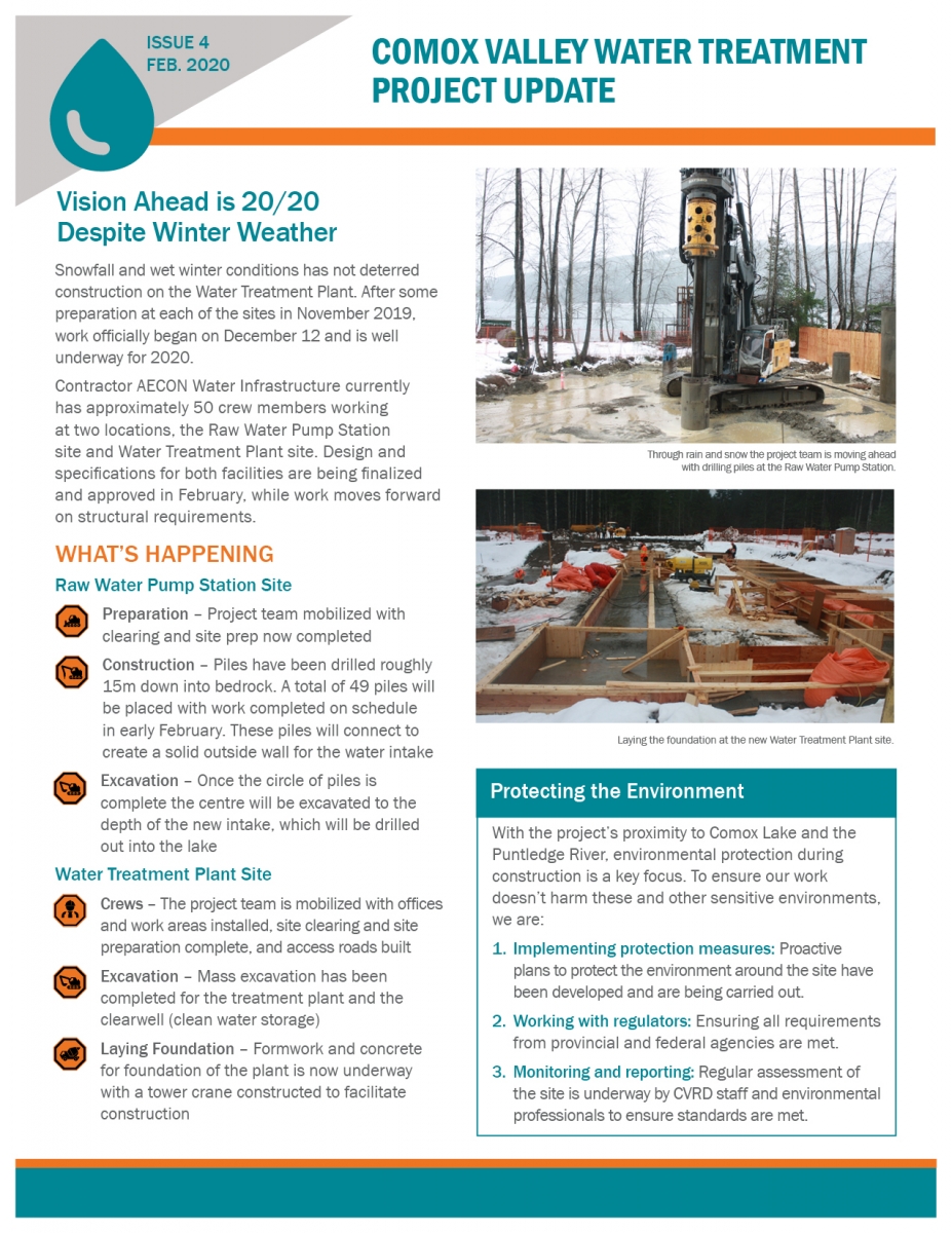 CV Water Treatment Project Update February 2020