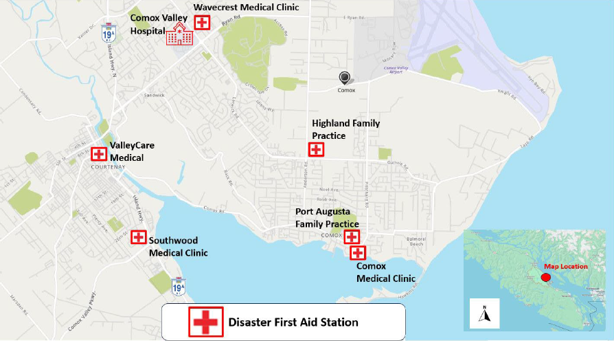 disaster first aid station locations