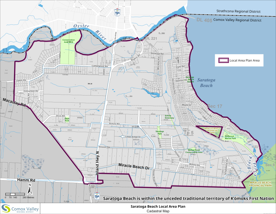 Saratoga Beach Local Area Plan Map