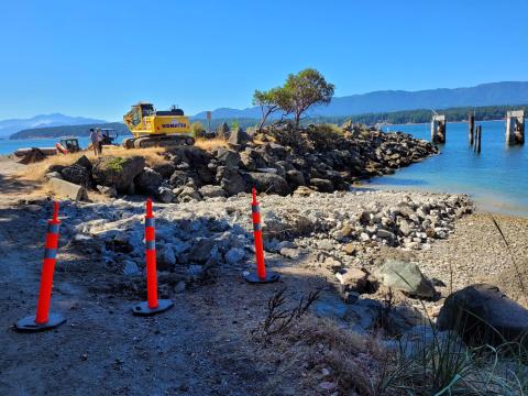 shingle spit boat launch construction